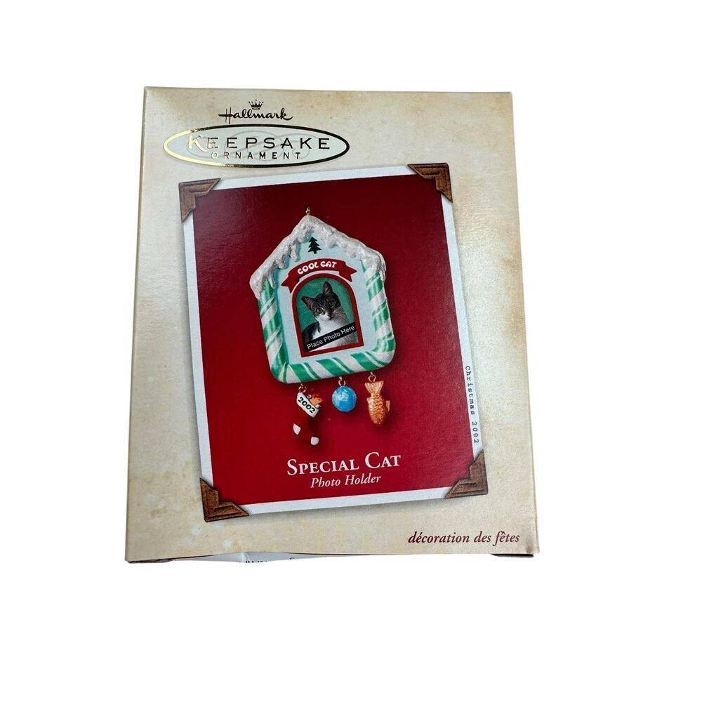 Hallmark Keepsake Ornament Special Cat Photo Frame Christmas Tree 2002 NIB
